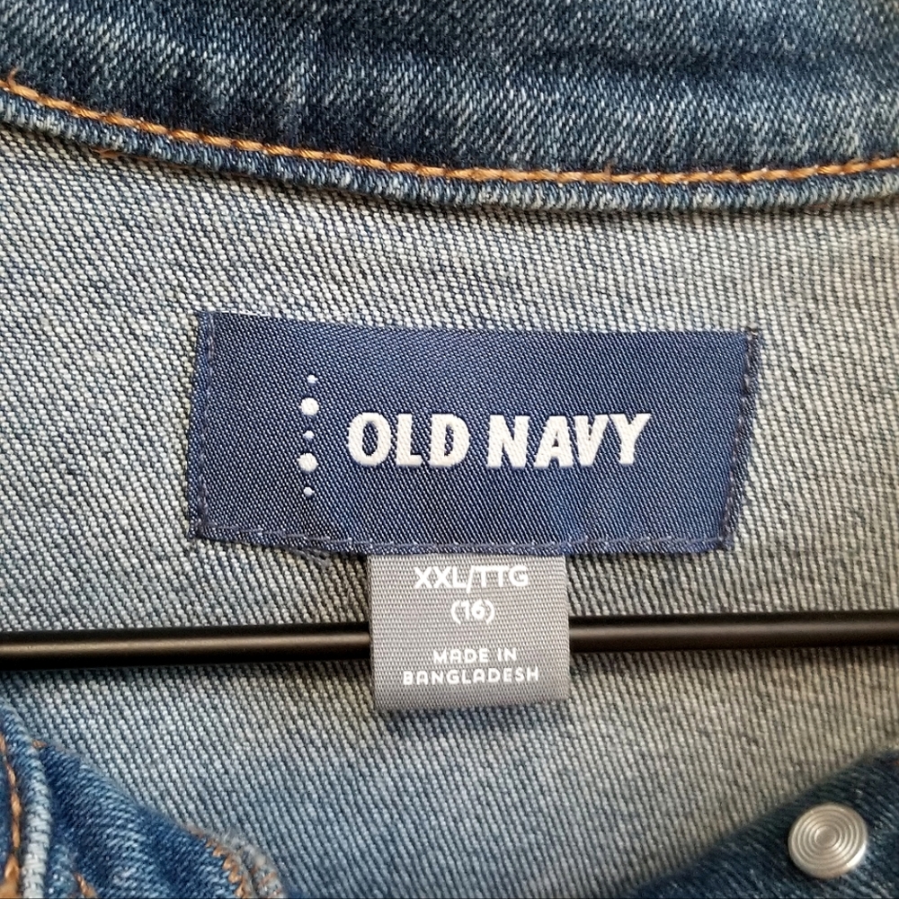 Old Navy | Medium Wash Denim Girl's Jacket | XXL (16) - Picture 6 of 6